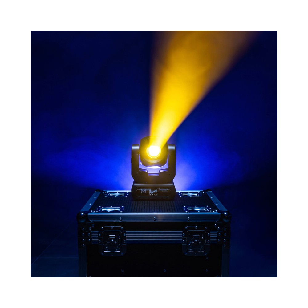 Mac Mah 80W Beam moving head, white LED, 3° beam angle, Gobos, colors, 6-facet prism, Strobe, DMX control