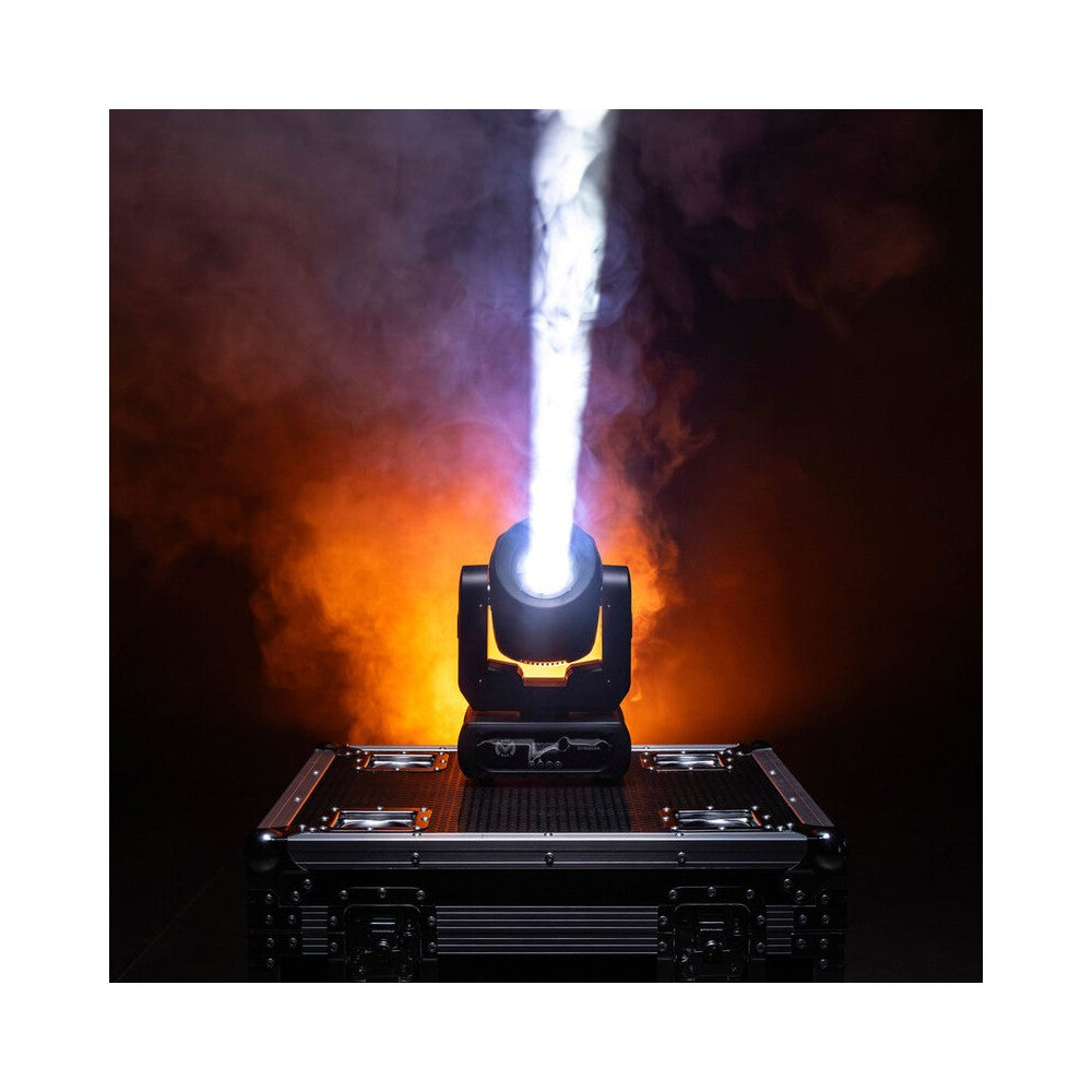 Mac Mah 80W Beam moving head, white LED, 3° beam angle, Gobos, colors, 6-facet prism, Strobe, DMX control