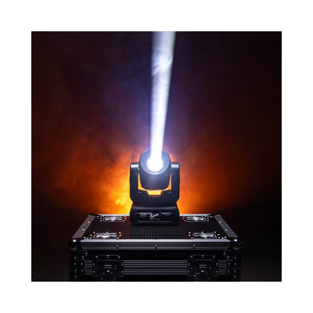 Mac Mah 80W Beam moving head, white LED, 3° beam angle, Gobos, colors, 6-facet prism, Strobe, DMX control