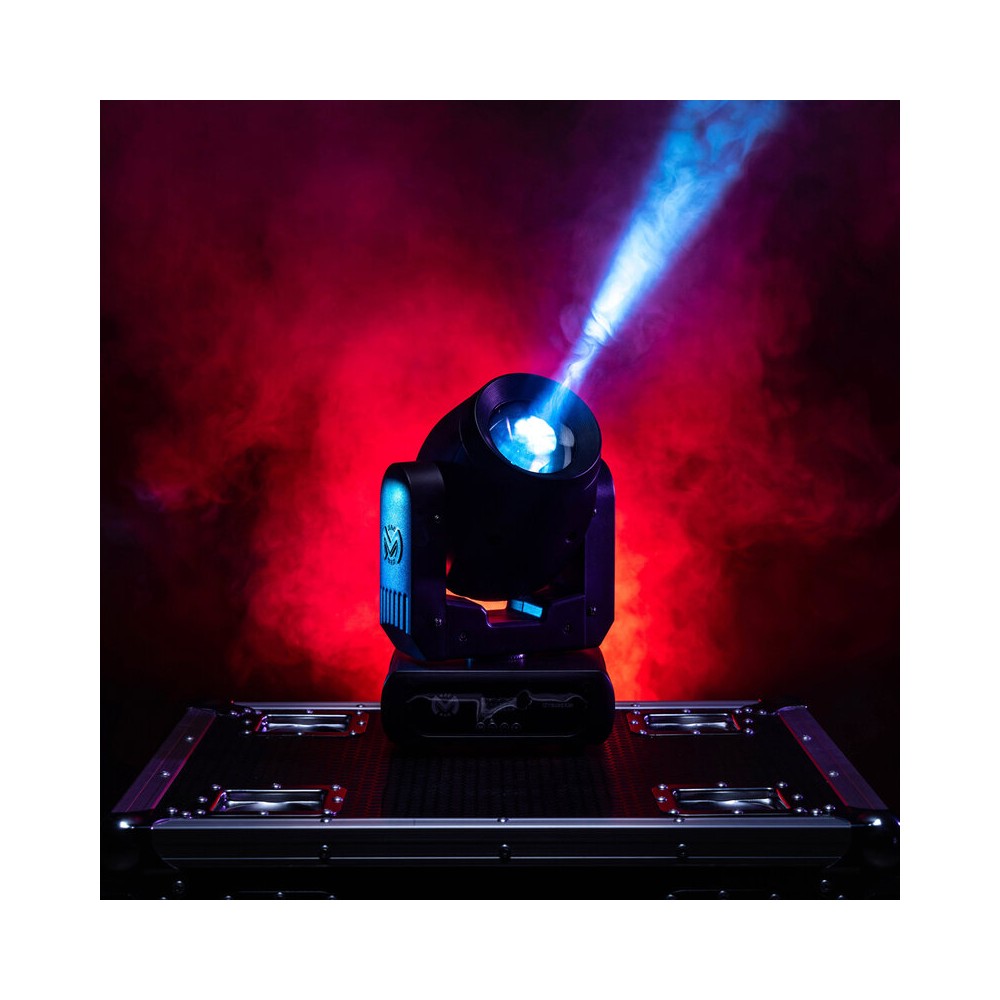 Mac Mah 80W Beam moving head, white LED, 3° beam angle, Gobos, colors, 6-facet prism, Strobe, DMX control