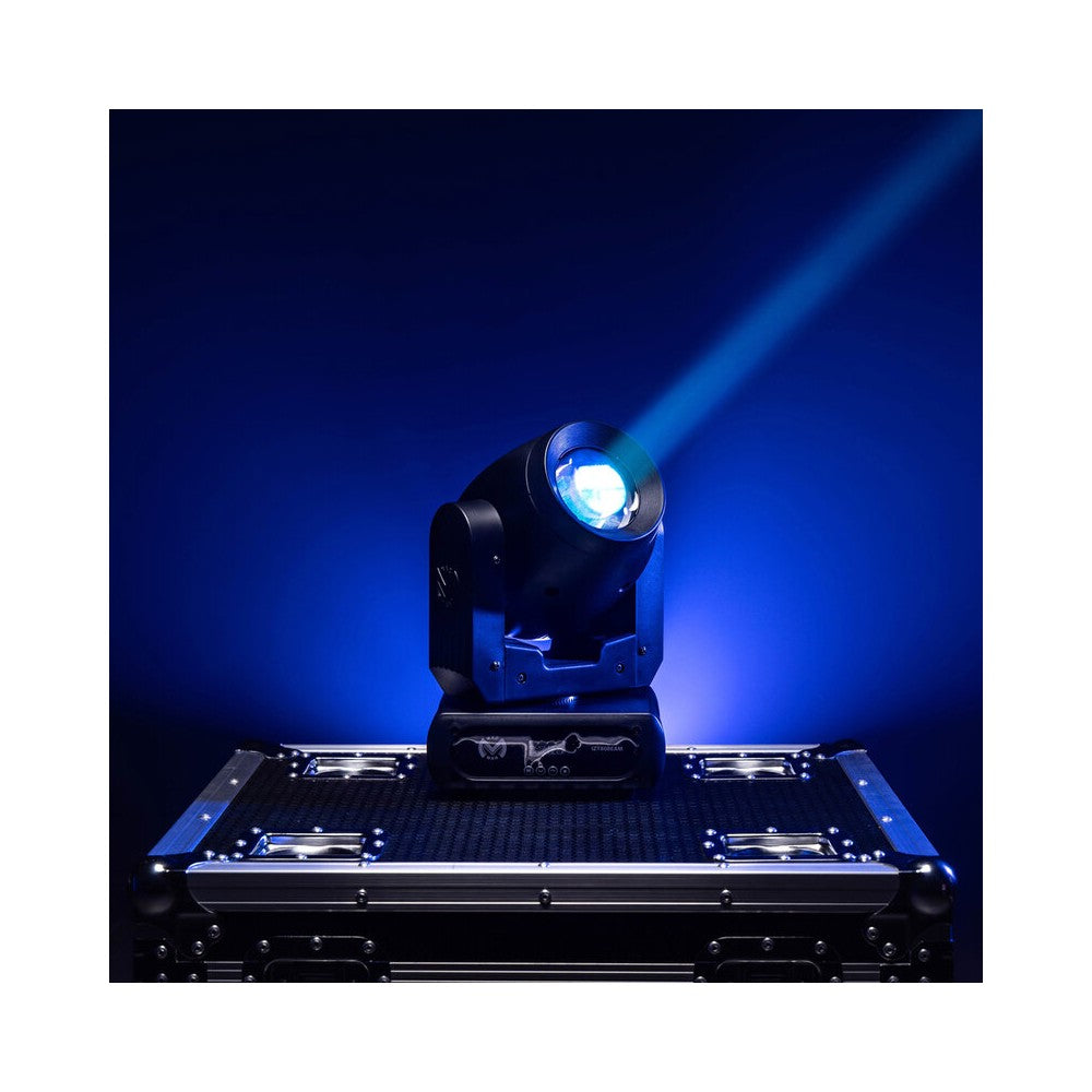 Mac Mah 80W Beam moving head, white LED, 3° beam angle, Gobos, colors, 6-facet prism, Strobe, DMX control