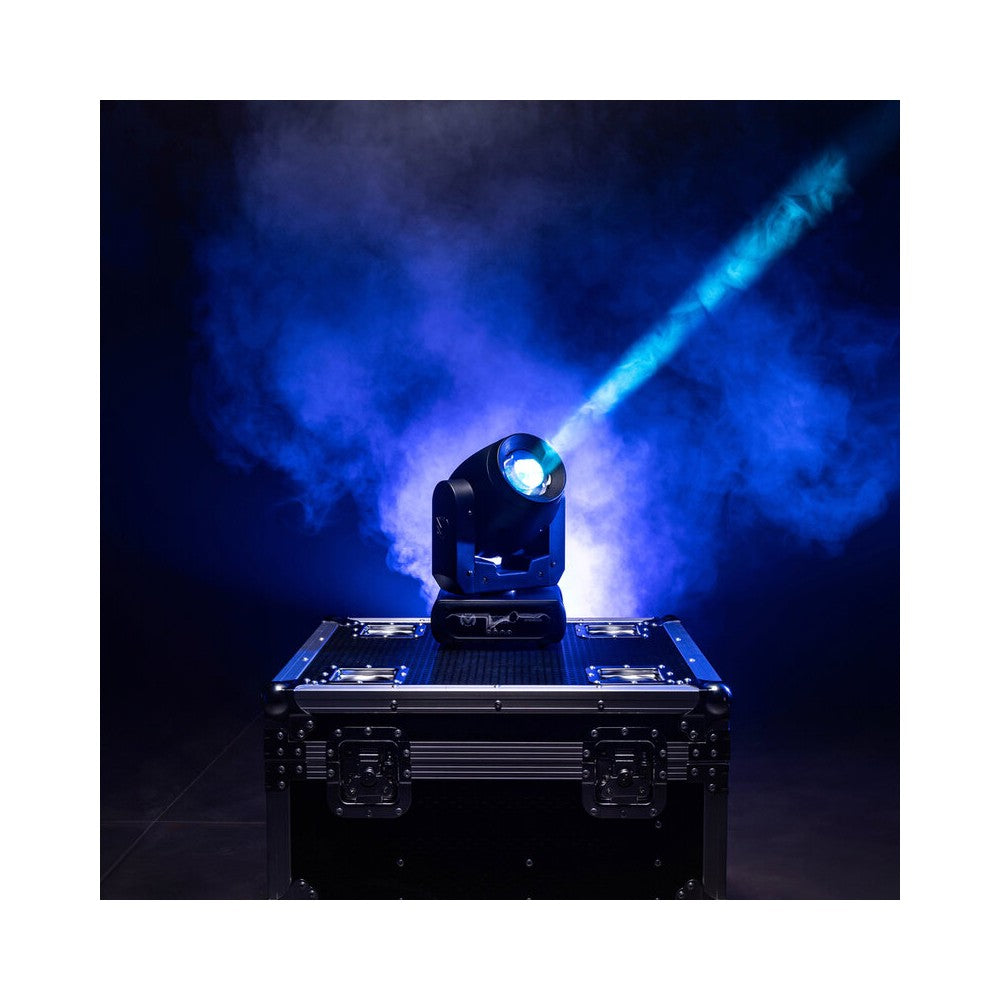 Mac Mah 80W Beam moving head, white LED, 3° beam angle, Gobos, colors, 6-facet prism, Strobe, DMX control