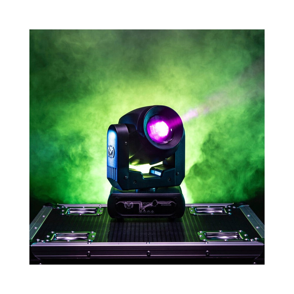 Mac Mah 80W Beam moving head, white LED, 3° beam angle, Gobos, colors, 6-facet prism, Strobe, DMX control