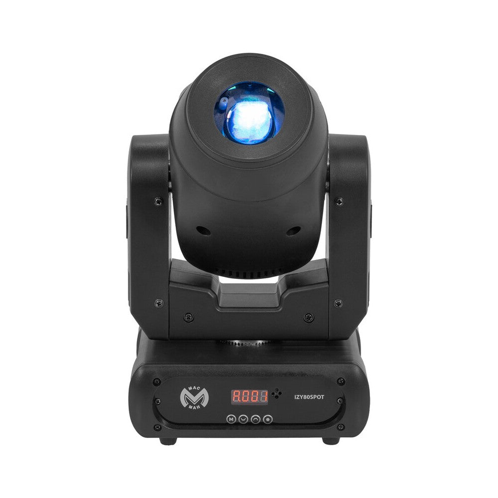 Foco LED Mac Mah 80 W con rueda de color, ángulo de haz de 10°, gobos giratorios y prisma de 3 facetas, enfoque motorizado, múltiples modos DMX