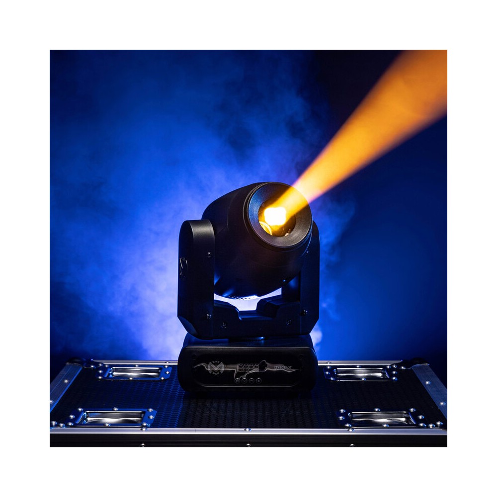 Foco LED Mac Mah 80 W con rueda de color, ángulo de haz de 10°, gobos giratorios y prisma de 3 facetas, enfoque motorizado, múltiples modos DMX