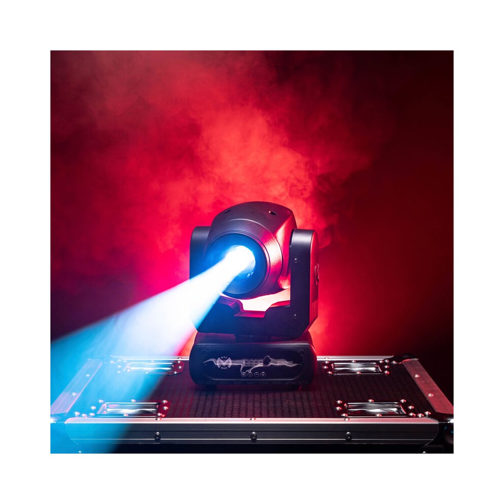 Foco LED Mac Mah 80 W con rueda de color, ángulo de haz de 10°, gobos giratorios y prisma de 3 facetas, enfoque motorizado, múltiples modos DMX