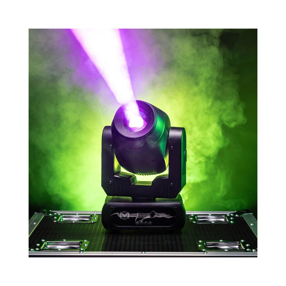 Foco LED Mac Mah 80 W con rueda de color, ángulo de haz de 10°, gobos giratorios y prisma de 3 facetas, enfoque motorizado, múltiples modos DMX