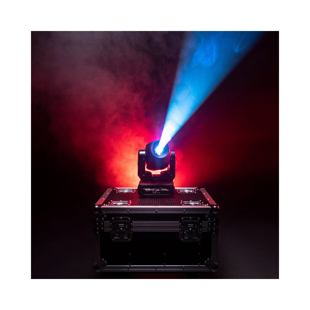 Foco LED Mac Mah 80 W con rueda de color, ángulo de haz de 10°, gobos giratorios y prisma de 3 facetas, enfoque motorizado, múltiples modos DMX