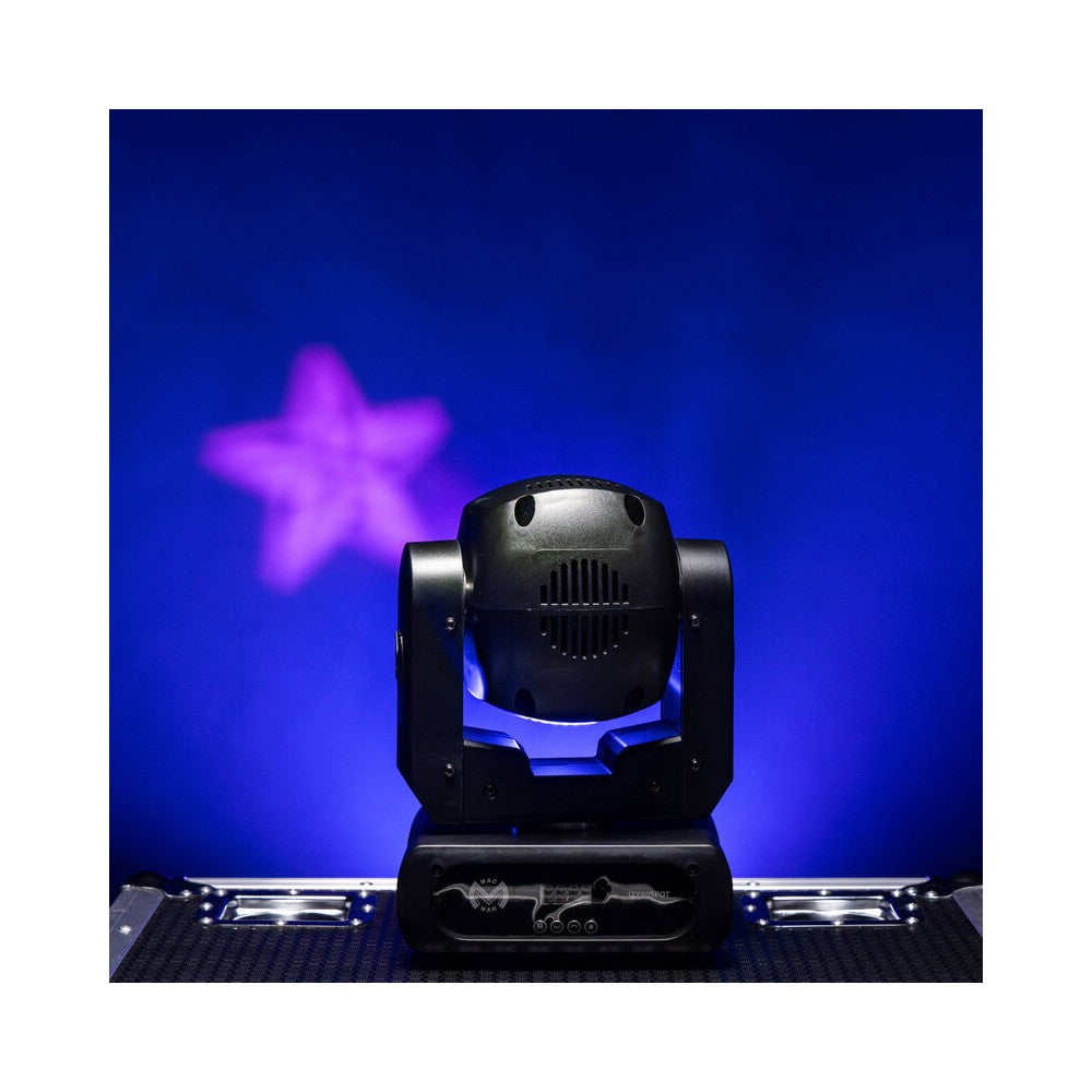 Foco LED Mac Mah 80 W con rueda de color, ángulo de haz de 10°, gobos giratorios y prisma de 3 facetas, enfoque motorizado, múltiples modos DMX
