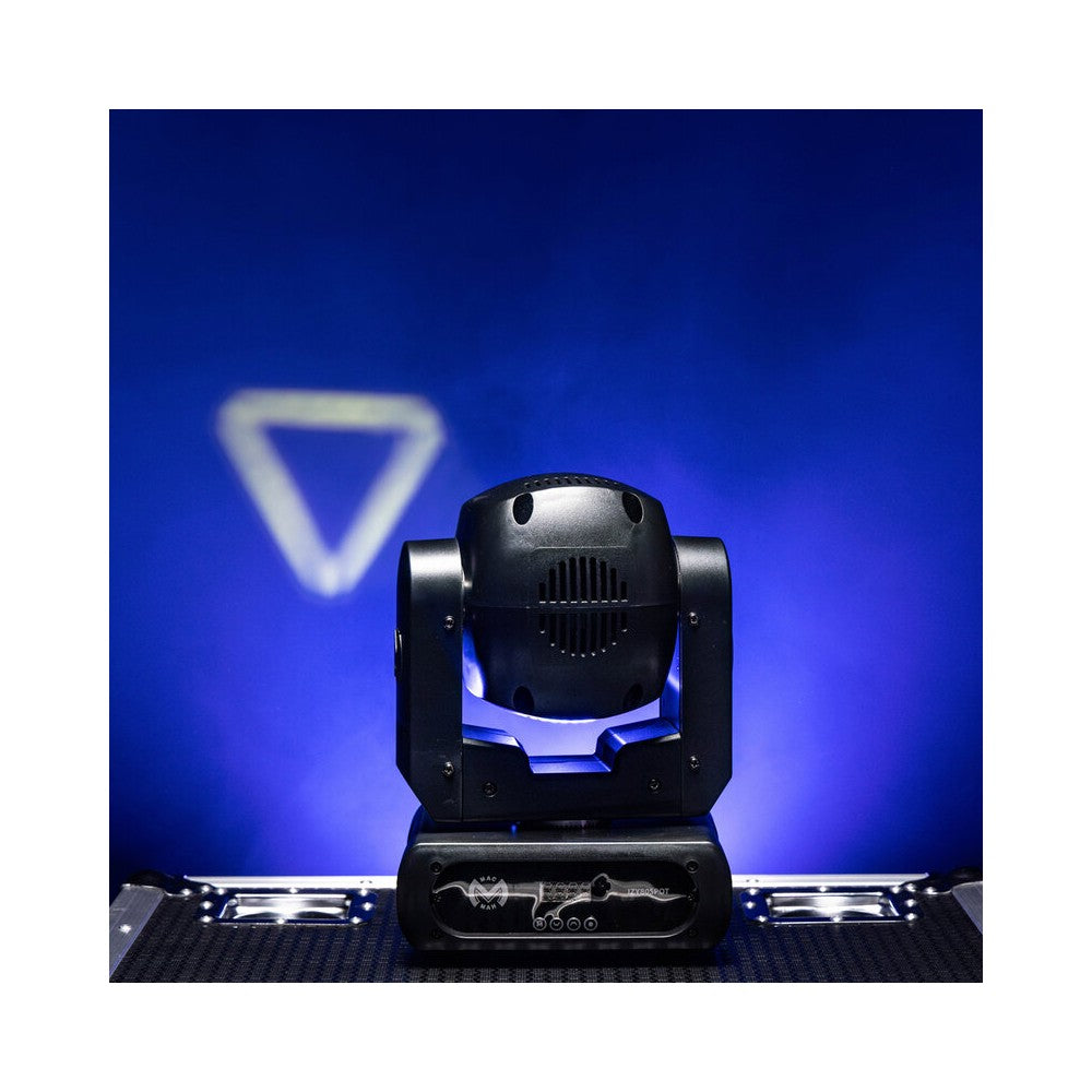 Foco LED Mac Mah 80 W con rueda de color, ángulo de haz de 10°, gobos giratorios y prisma de 3 facetas, enfoque motorizado, múltiples modos DMX