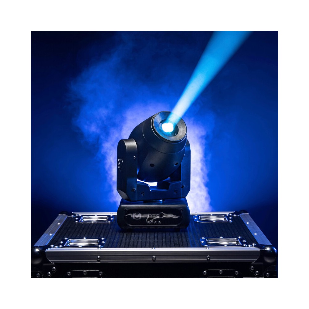 Foco LED Mac Mah 80 W con rueda de color, ángulo de haz de 10°, gobos giratorios y prisma de 3 facetas, enfoque motorizado, múltiples modos DMX