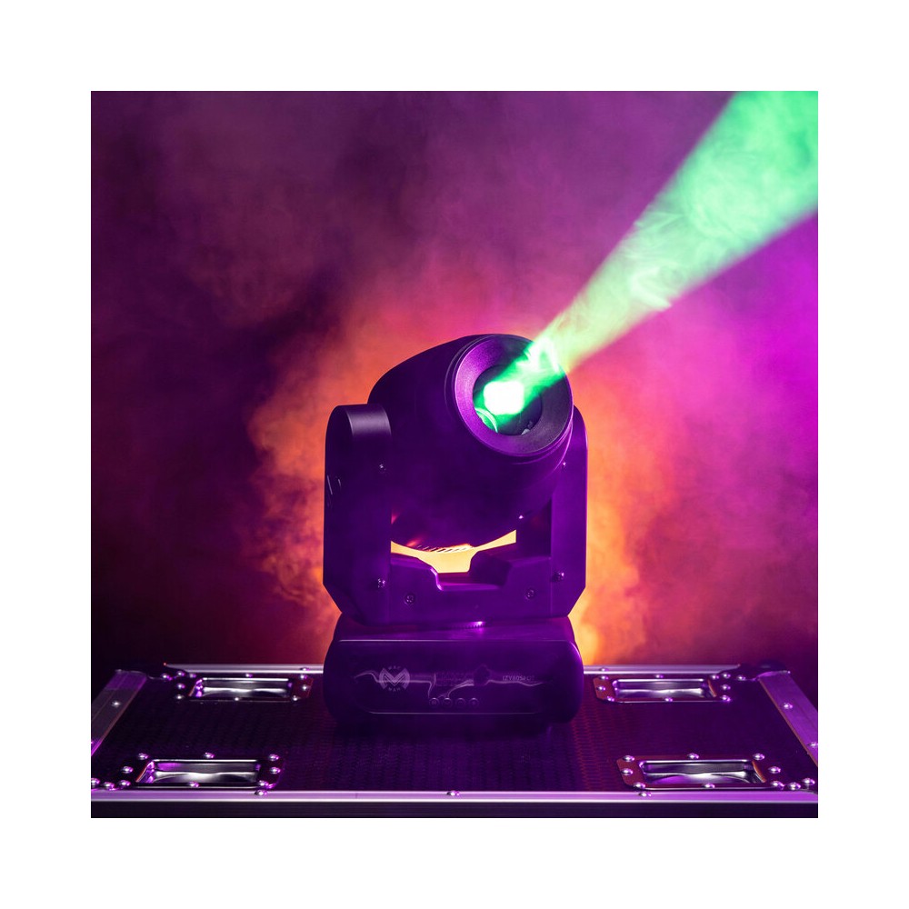 Foco LED Mac Mah 80 W con rueda de color, ángulo de haz de 10°, gobos giratorios y prisma de 3 facetas, enfoque motorizado, múltiples modos DMX