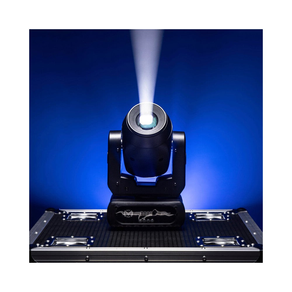 Foco LED Mac Mah 80 W con rueda de color, ángulo de haz de 10°, gobos giratorios y prisma de 3 facetas, enfoque motorizado, múltiples modos DMX