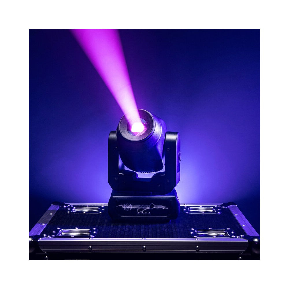 Foco LED Mac Mah 80 W con rueda de color, ángulo de haz de 10°, gobos giratorios y prisma de 3 facetas, enfoque motorizado, múltiples modos DMX