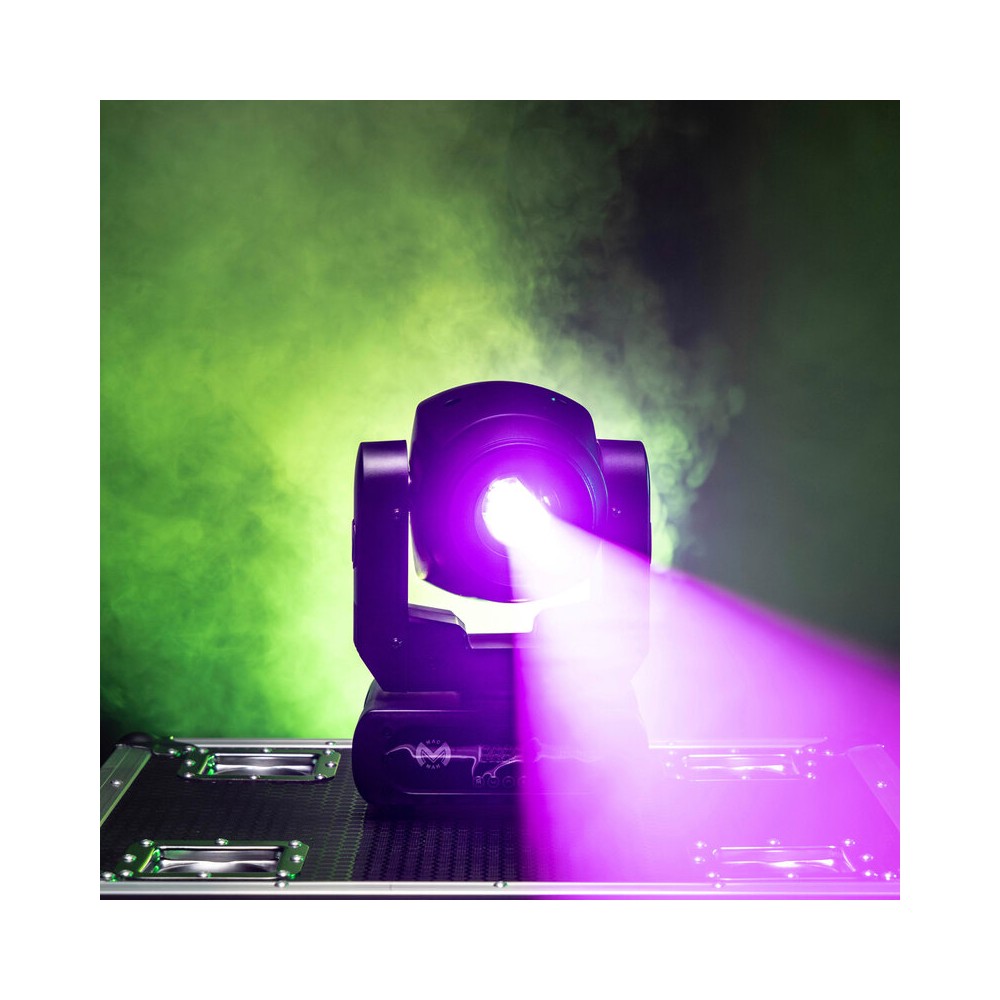 Foco LED Mac Mah 80 W con rueda de color, ángulo de haz de 10°, gobos giratorios y prisma de 3 facetas, enfoque motorizado, múltiples modos DMX