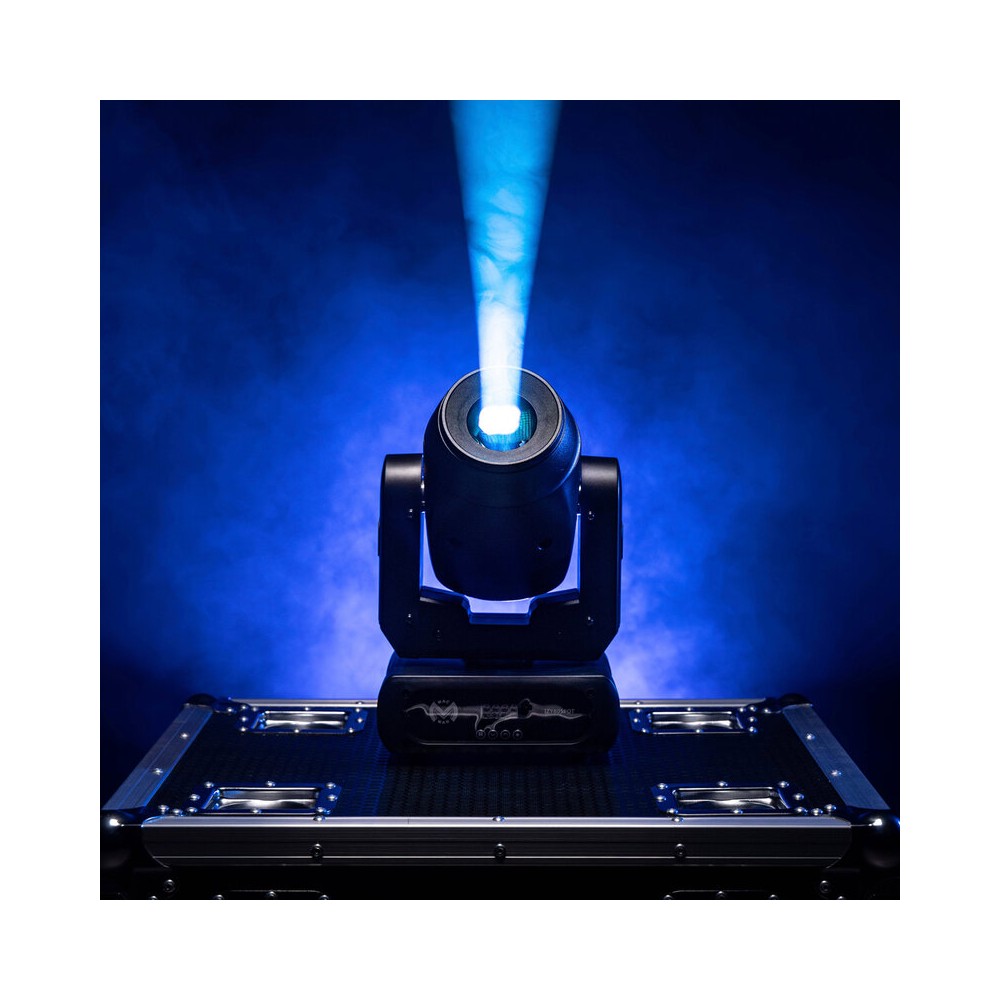 Foco LED Mac Mah 80 W con rueda de color, ángulo de haz de 10°, gobos giratorios y prisma de 3 facetas, enfoque motorizado, múltiples modos DMX