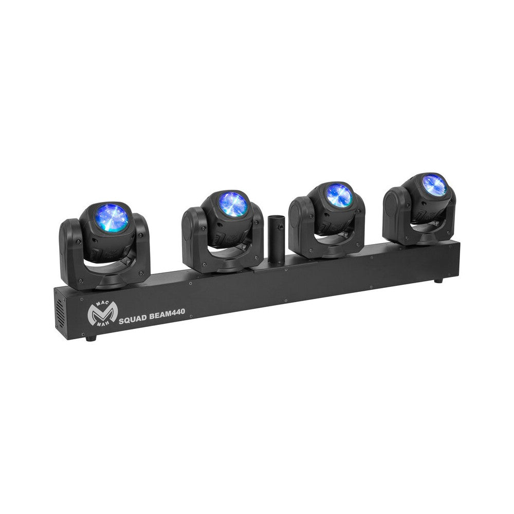 Mac Mah Set de 4 focos Beam LED RGBW ultrarrápidos de 40 W, ángulo de haz de 2,5°, control DMX, auto, modo de sonido
