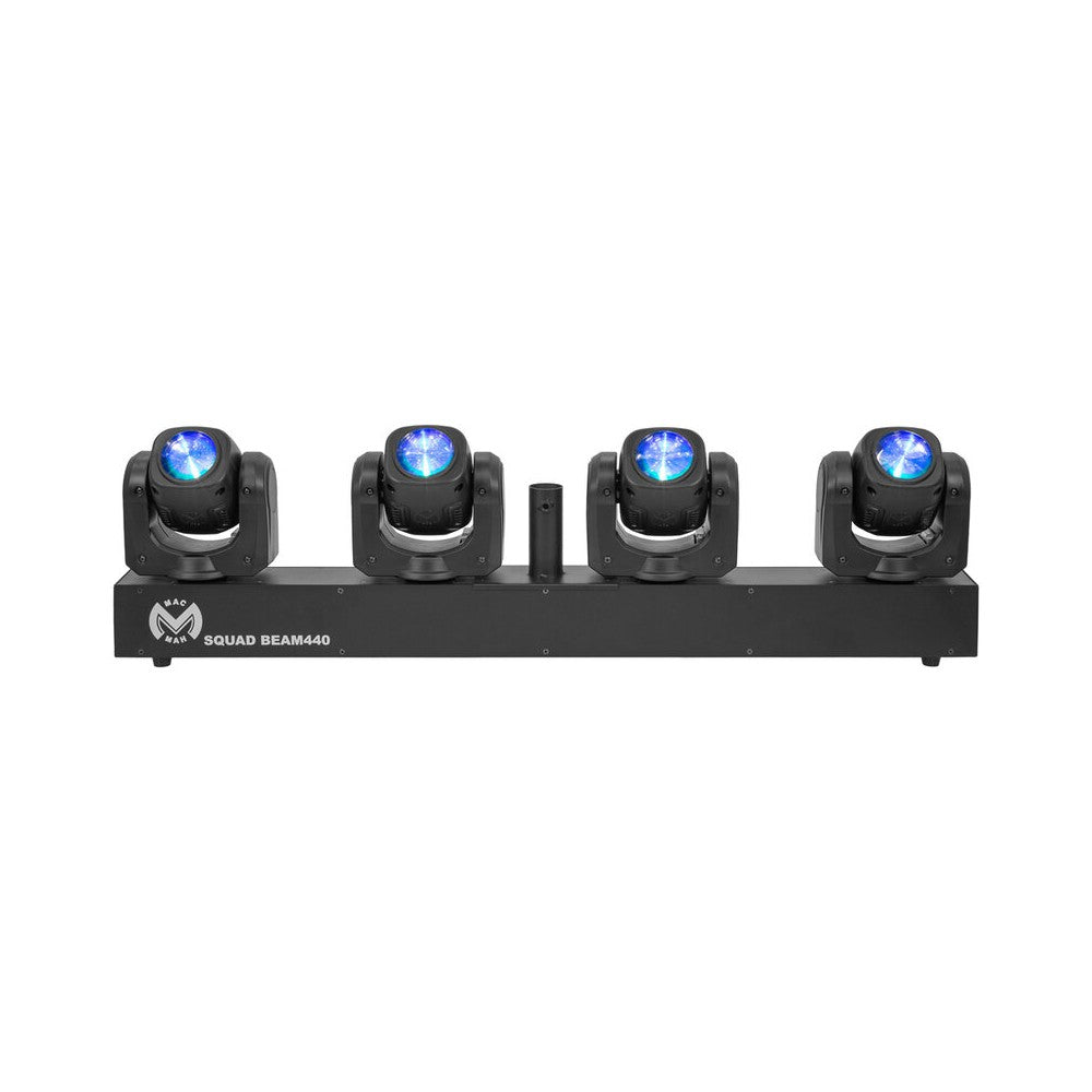 Mac Mah Set de 4 focos Beam LED RGBW ultrarrápidos de 40 W, ángulo de haz de 2,5°, control DMX, auto, modo de sonido