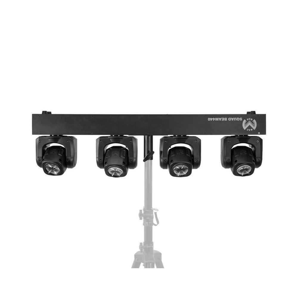 Mac Mah Set de 4 focos Beam LED RGBW ultrarrápidos de 40 W, ángulo de haz de 2,5°, control DMX, auto, modo de sonido