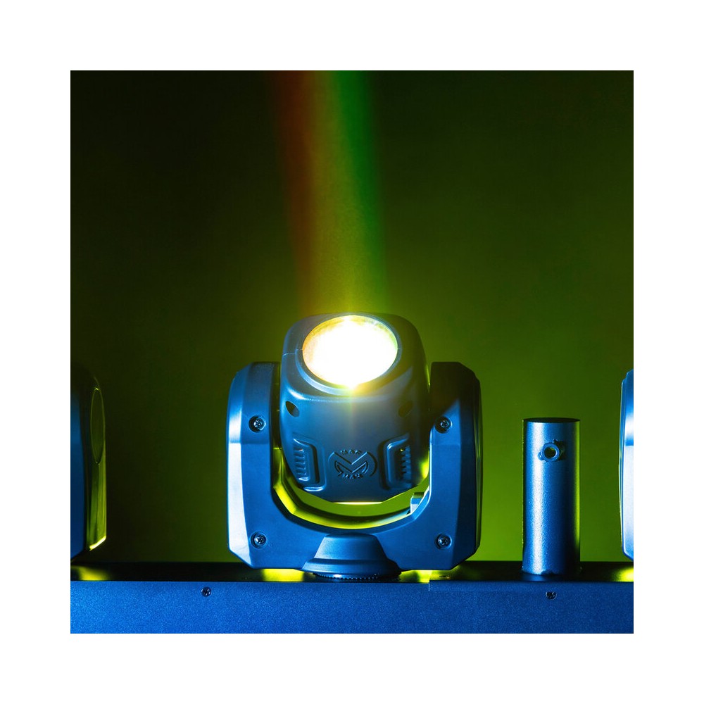 Mac Mah Set de 4 focos Beam LED RGBW ultrarrápidos de 40 W, ángulo de haz de 2,5°, control DMX, auto, modo de sonido
