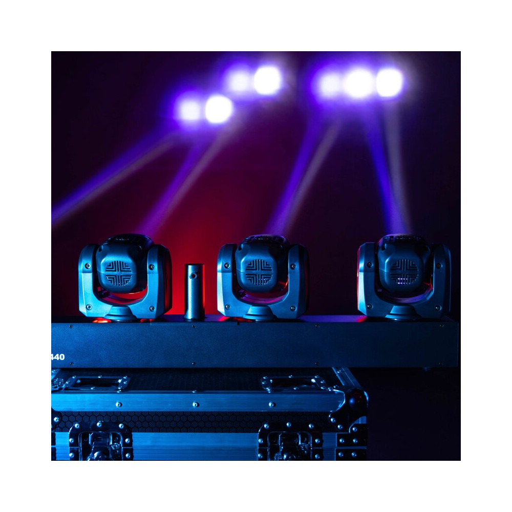 Mac Mah Set de 4 focos Beam LED RGBW ultrarrápidos de 40 W, ángulo de haz de 2,5°, control DMX, auto, modo de sonido