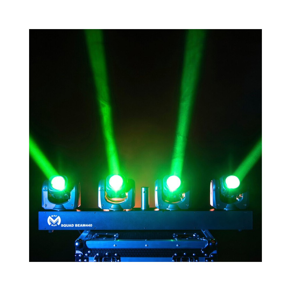Mac Mah Set de 4 focos Beam LED RGBW ultrarrápidos de 40 W, ángulo de haz de 2,5°, control DMX, auto, modo de sonido