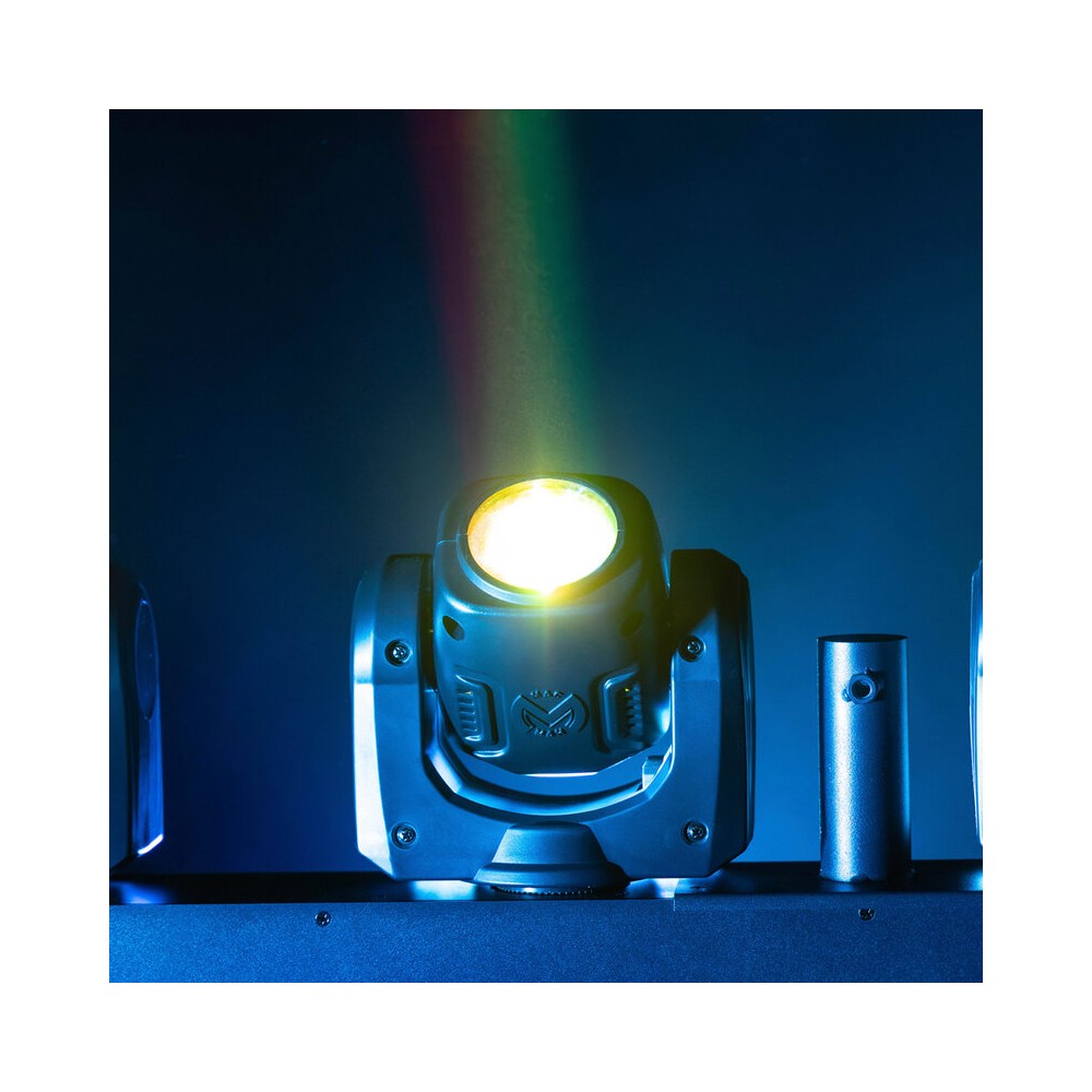 Mac Mah Set de 4 focos Beam LED RGBW ultrarrápidos de 40 W, ángulo de haz de 2,5°, control DMX, auto, modo de sonido