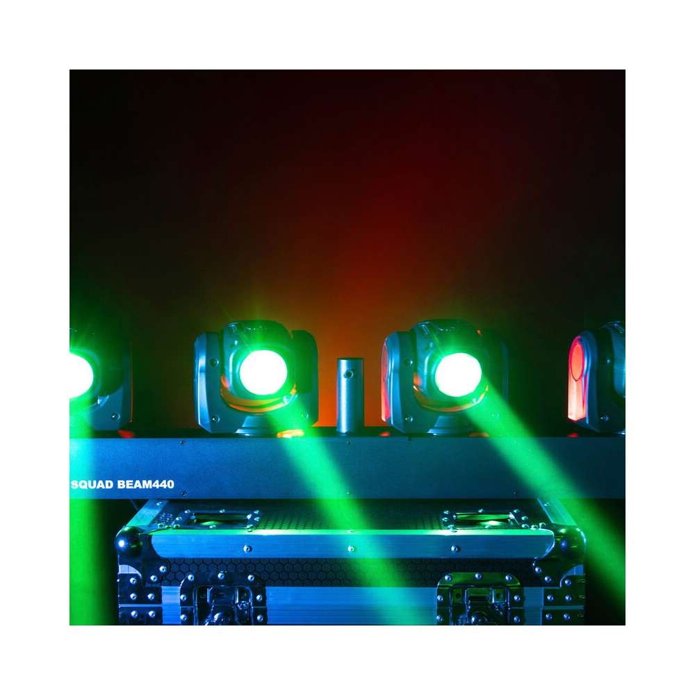Mac Mah Set de 4 focos Beam LED RGBW ultrarrápidos de 40 W, ángulo de haz de 2,5°, control DMX, auto, modo de sonido