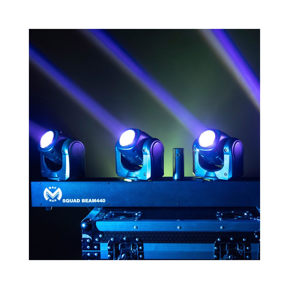 Mac Mah Set de 4 focos Beam LED RGBW ultrarrápidos de 40 W, ángulo de haz de 2,5°, control DMX, auto, modo de sonido