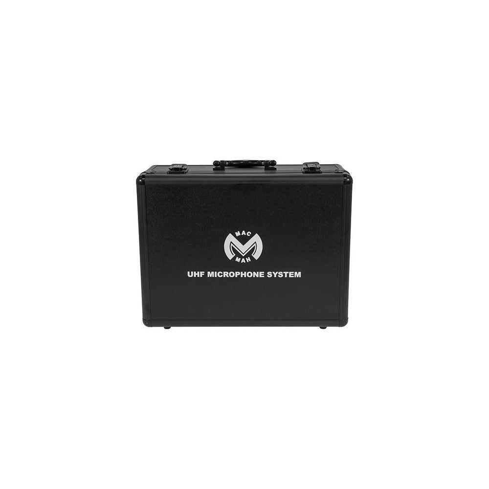 Mac Mah Professional wireless microphone system, dynamic cardioid interchangeable capsule, True Diversity receiver, infrared pai