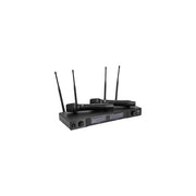 Mac Mah Dual-channel UHF wireless system with True Diversity, 50 MHz bandwidth, infrared pairing, includes two cardioid handheld