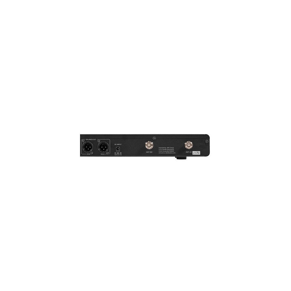 Mac Mah Dual-channel UHF wireless system with True Diversity, 50 MHz bandwidth, infrared pairing, includes two cardioid handheld