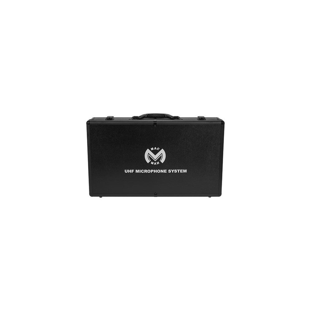 Mac Mah Dual-channel UHF wireless system with True Diversity, 50 MHz bandwidth, infrared pairing, includes two cardioid handheld