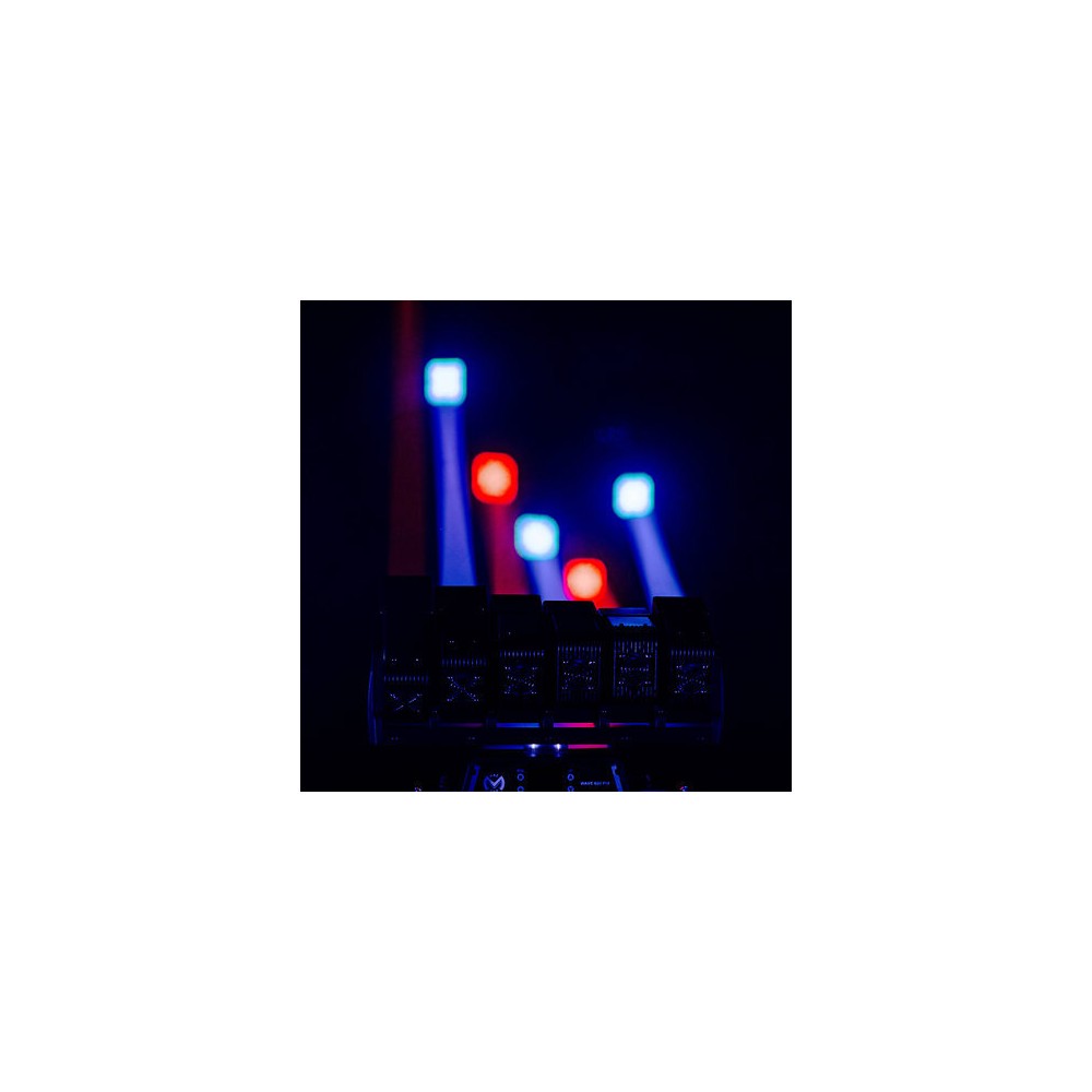 Mac Mah Ultra-dynamic LED light show with infinite movement, 6 x 60 W RGBW LEDs, coloured wave effects, motorised zoom, DMX cont