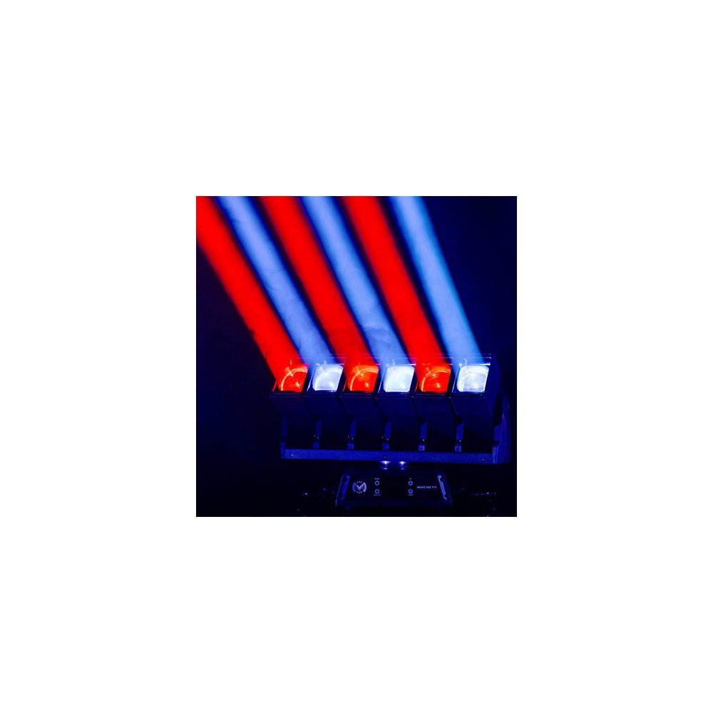 Mac Mah Ultra-dynamic LED light show with infinite movement, 6 x 60 W RGBW LEDs, coloured wave effects, motorised zoom, DMX cont