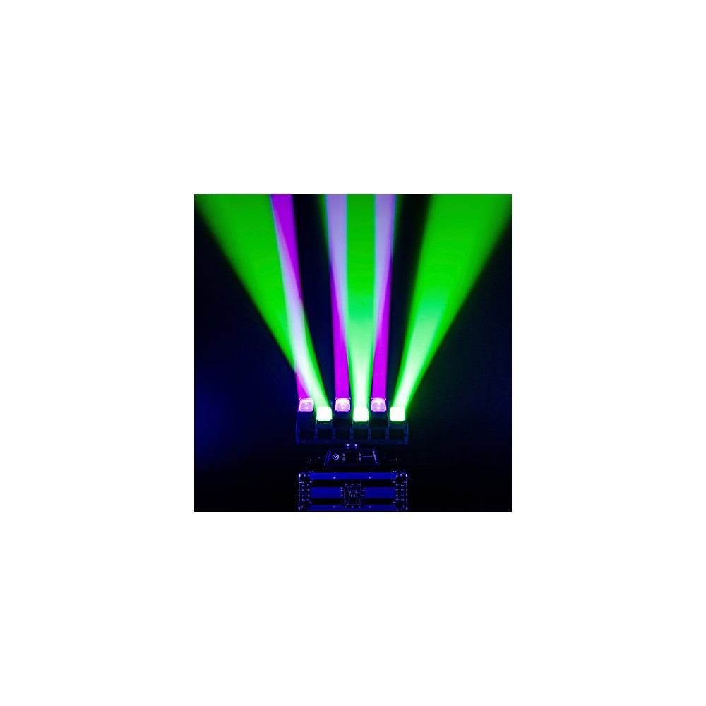 Mac Mah Ultra-dynamic LED light show with infinite movement, 6 x 60 W RGBW LEDs, coloured wave effects, motorised zoom, DMX cont