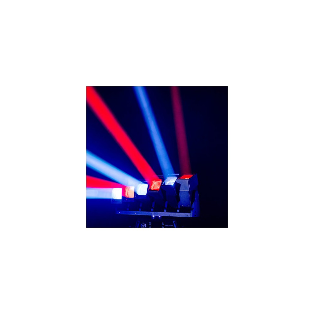 Mac Mah Ultra-dynamic LED light show with infinite movement, 6 x 60 W RGBW LEDs, coloured wave effects, motorised zoom, DMX cont
