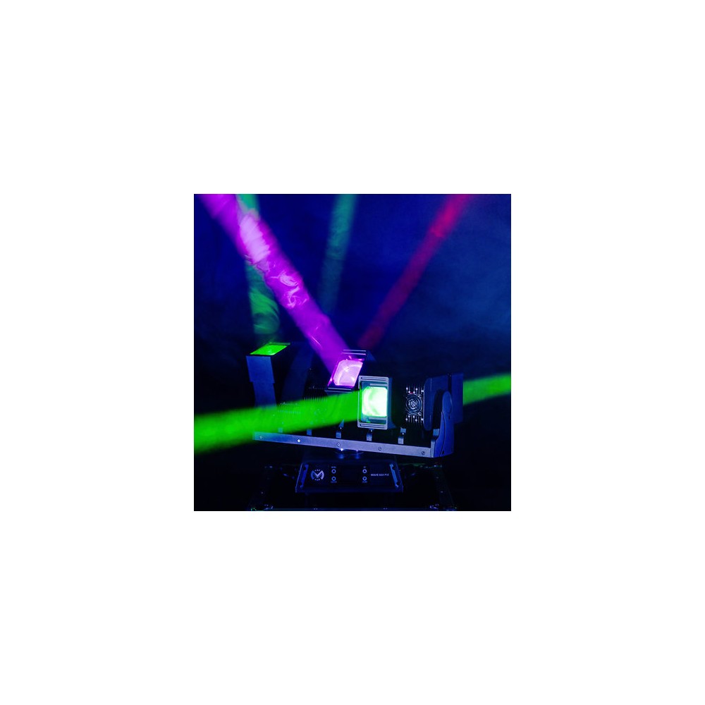 Mac Mah Ultra-dynamic LED light show with infinite movement, 6 x 60 W RGBW LEDs, coloured wave effects, motorised zoom, DMX cont