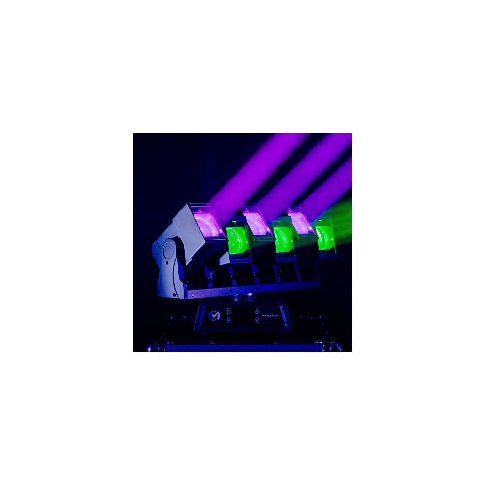 Mac Mah Ultra-dynamic LED light show with infinite movement, 6 x 60 W RGBW LEDs, coloured wave effects, motorised zoom, DMX cont