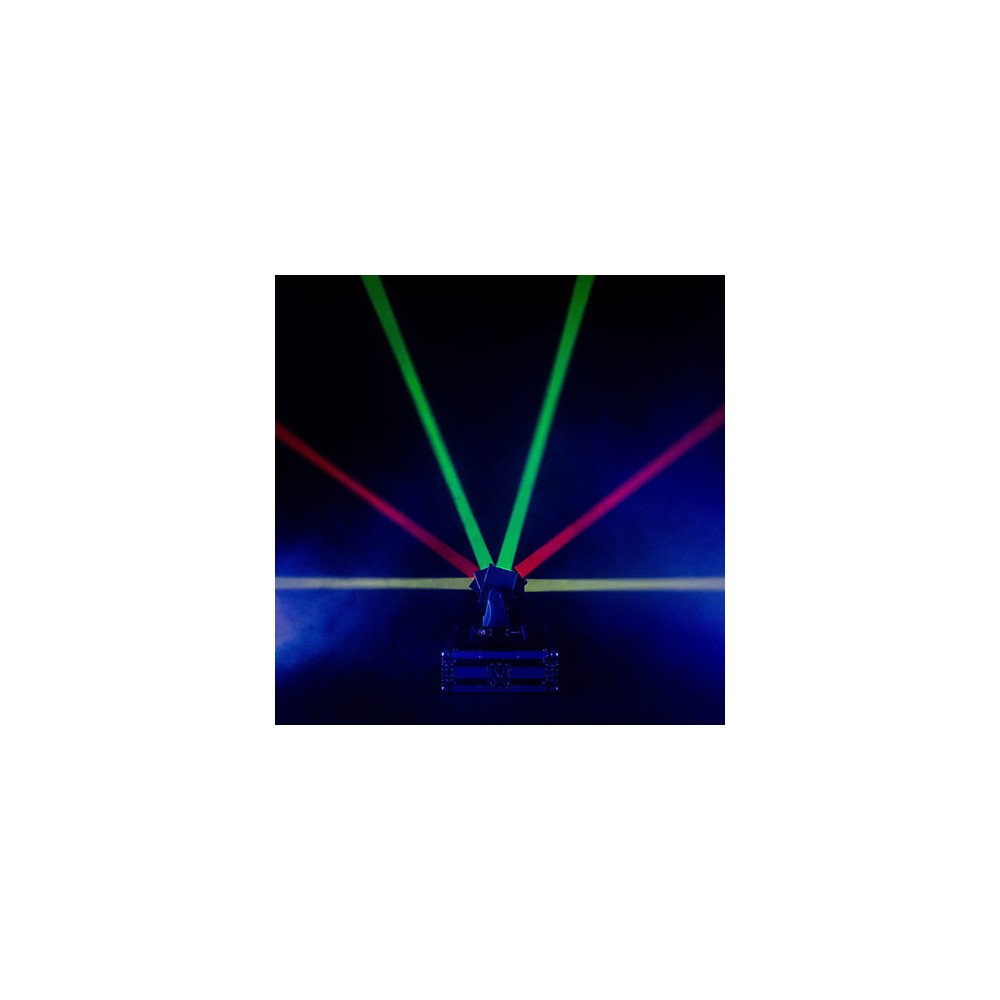 Mac Mah Ultra-dynamic LED light show with infinite movement, 6 x 60 W RGBW LEDs, coloured wave effects, motorised zoom, DMX cont