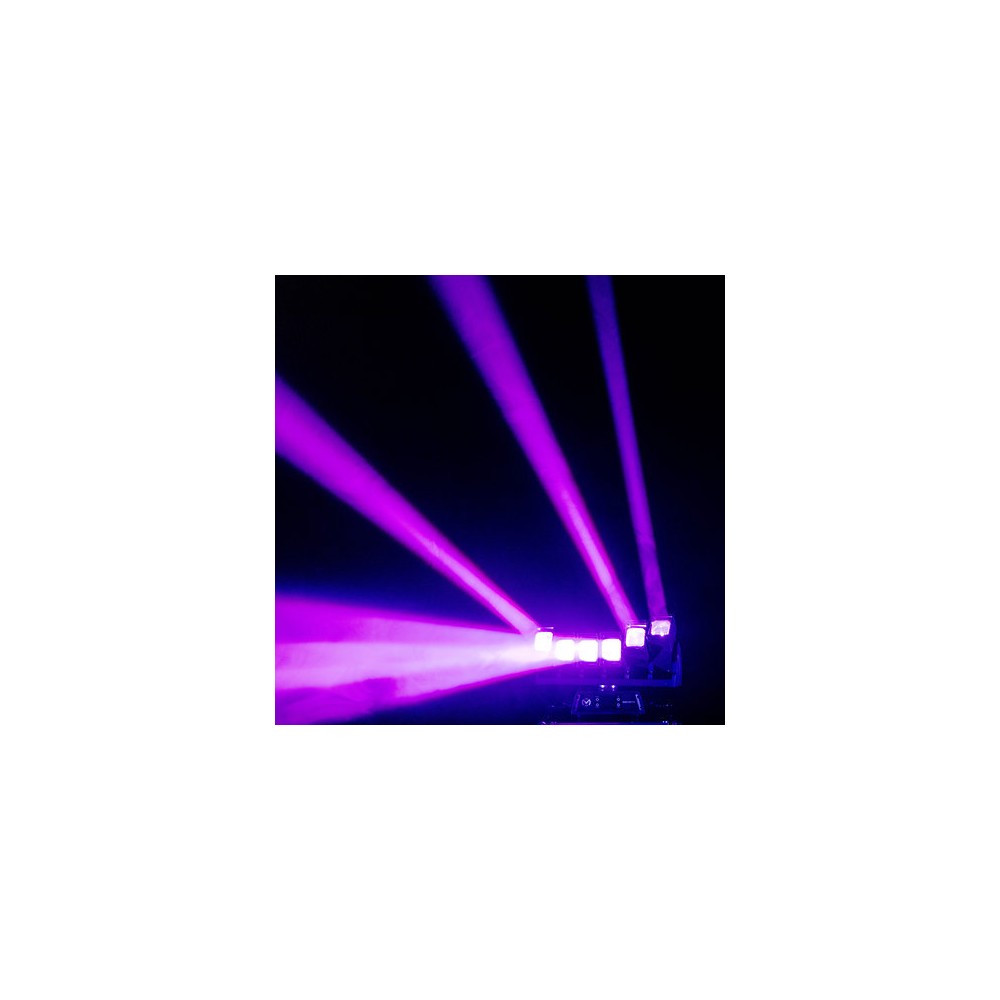 Mac Mah Ultra-dynamic LED light show with infinite movement, 6 x 60 W RGBW LEDs, coloured wave effects, motorised zoom, DMX cont
