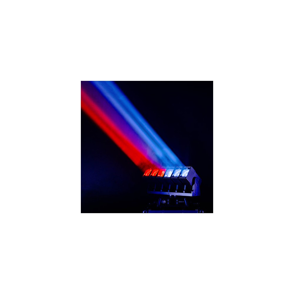 Mac Mah Ultra-dynamic LED light show with infinite movement, 6 x 60 W RGBW LEDs, coloured wave effects, motorised zoom, DMX cont