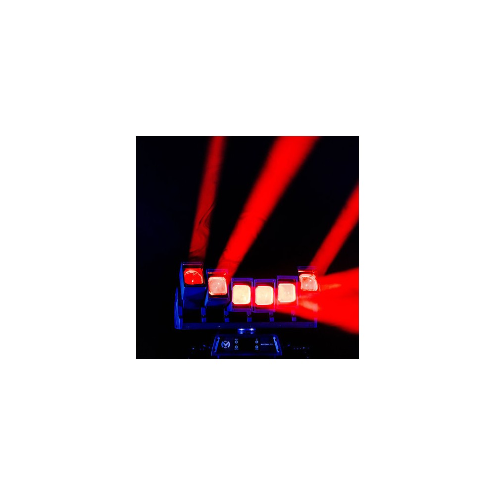 Mac Mah Ultra-dynamic LED light show with infinite movement, 6 x 60 W RGBW LEDs, coloured wave effects, motorised zoom, DMX cont