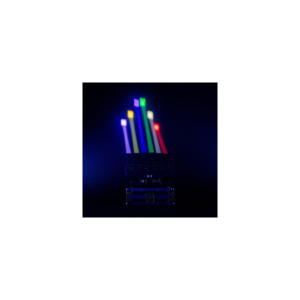 Mac Mah Ultra-dynamic LED light show with infinite movement, 6 x 60 W RGBW LEDs, coloured wave effects, motorised zoom, DMX cont