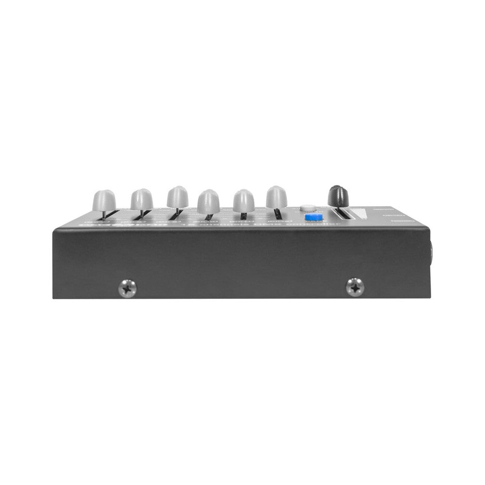 Mac Mah 12-channel DMX console for LED PARs, single faders, Blackout function, and XLR output