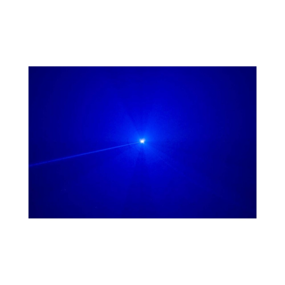Láser de diodo RGB compacto Laserworld 1000 mW, especificaciones del haz de aprox. 3 mm / 1 mrad, escáneres de 25 kpps a 8°, ILDA / DMX / App co