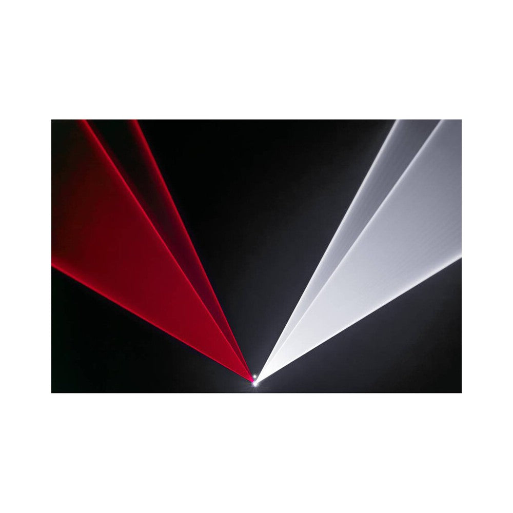 Láser de diodo RGB compacto Laserworld 1000 mW, especificaciones del haz de aprox. 3 mm / 1 mrad, escáneres de 25 kpps a 8°, ILDA / DMX / App co