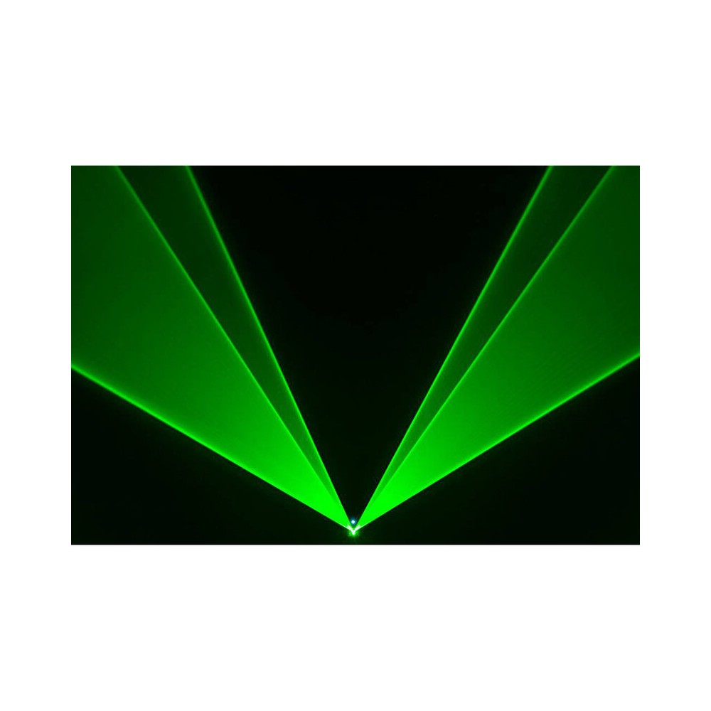 Láser de diodo RGB compacto Laserworld 1000 mW, especificaciones del haz de aprox. 3 mm / 1 mrad, escáneres de 25 kpps a 8°, ILDA / DMX / App co