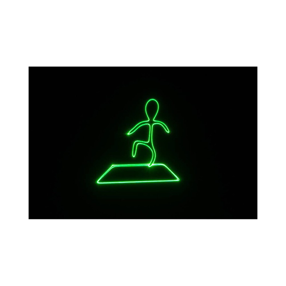 Láser de diodo RGB compacto Laserworld 1000 mW, especificaciones del haz de aprox. 3 mm / 1 mrad, escáneres de 25 kpps a 8°, ILDA / DMX / App co