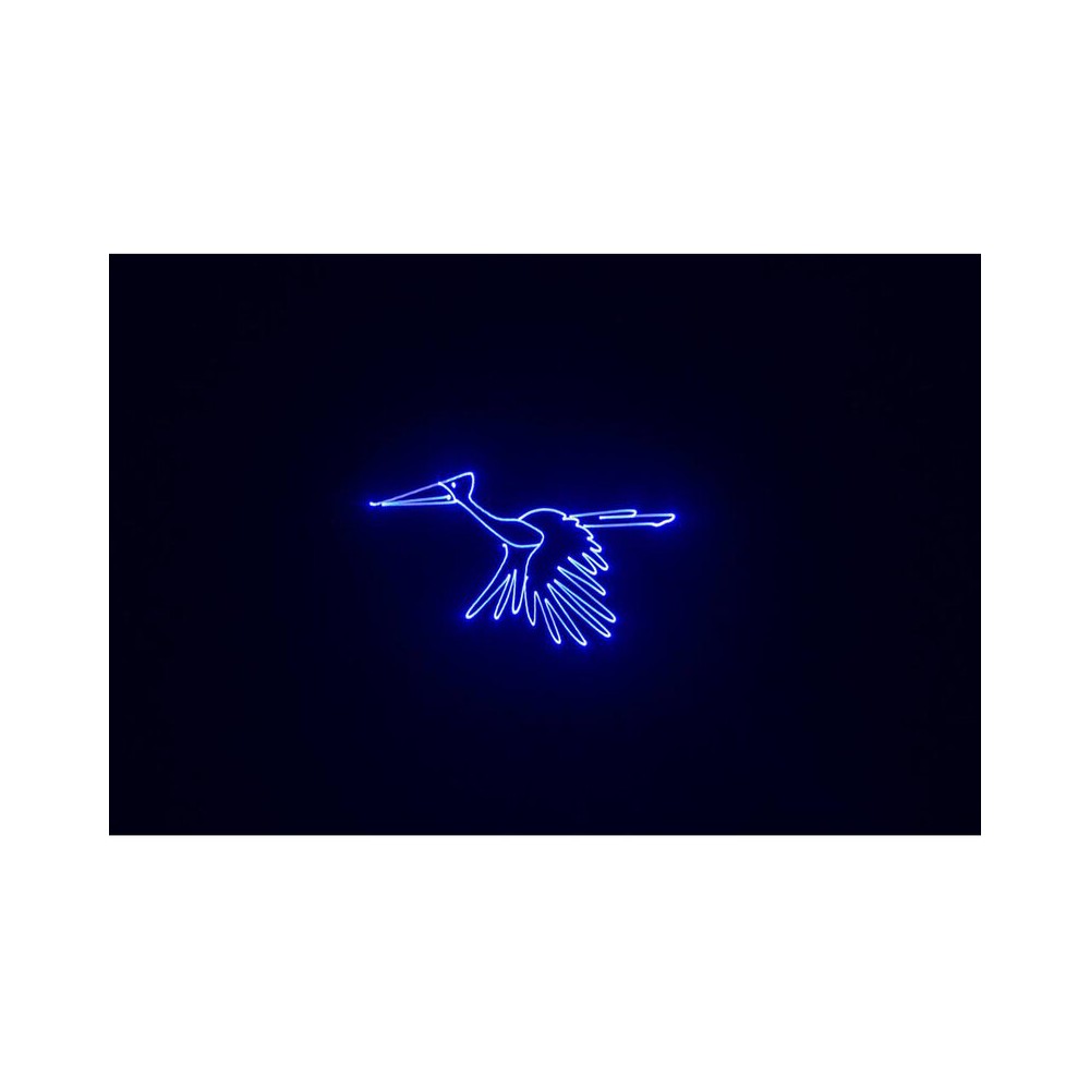 Láser de diodo RGB compacto Laserworld 1000 mW, especificaciones del haz de aprox. 3 mm / 1 mrad, escáneres de 25 kpps a 8°, ILDA / DMX / App co